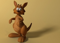Mały kangurek w grafice 3D