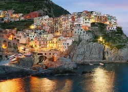 Manarola o zmierzchu