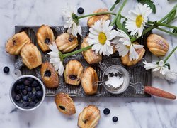 Margerytki położone na ciasteczkach