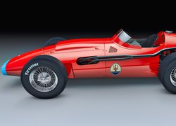 Czerwony, Maserati 250F, 1957, Zabytkowy