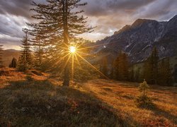 Masyw górski i szczyt Hochkönig w Alpach Berchtesgadeńskich w Austrii