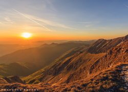 Góry Terminillo, Apeniny, Zachód słońca, Włochy