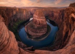 Stany Zjednoczone, Arizona, Kanion, Park Narodowy Glen Canyon, Rzeka, Kolorado River, Zakole, Horseshoe Bend, Skały