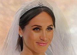 Aktorka, Księżna, Meghan Markle, Ślub, Panna młoda, Grafika