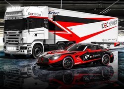 Ciężarówka, Czerwony, Mercedes-AMG GT3