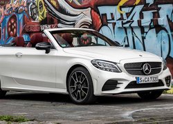Biały, Mercedes-Benz C, Cabrio, AMG Line