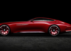 Czerwony, Mercedes Maybach 6, 2016, Czarne, Tło