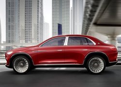 Czerwony, Mercedes Maybach Ultimate Luxury, SUV, Concept, Wieżowce