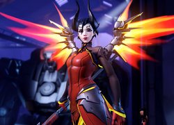 Mercy z gry Overwatch jako diablica