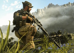 Mężczyzna z bronią w grze Call of Duty Modern Warfare III