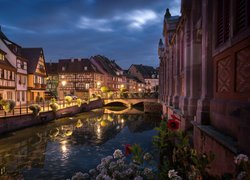 Miasto Colmar nad kanałem we Francji