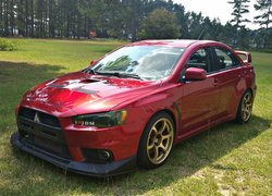 Czerwone, Mitsubishi Lancer Evolution X Rally Red