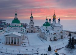 Zima, Cerkwie, Monaster Przemienienia Pańskiego i św Jakuba, Klasztor, Jezioro Niero, Rostów, Obwód jarosławski, Rosja