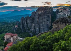 Monastyr Rusanu na skale w greckich Meteorach