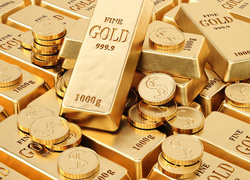 Monety na sztabkach złota
