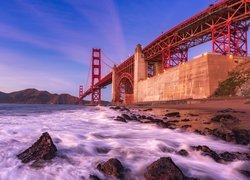 Most Golden Gate, Kamienie, Cieśnina Golden Gate, San Francisco, Kalifornia, Stany Zjednoczone
