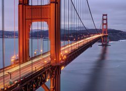 San Francisco, Most Golden Gate Bridge, Cieśnina Golden Gate, Stan Kalifornia, Stany Zjednoczone
