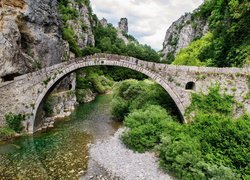 Most Kokkorou ancient stone bridge w Grecji