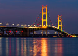 Stany Zjednoczone, Stan Michigan, Most Mackinac, Cieśnina Mackinac