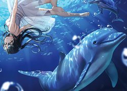 Delfin, Woda, Nagisha, Manga Anime