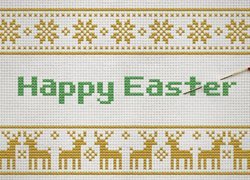 Napis Happy Easter na makatce