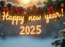 Nowy Rok, 2025, Girlanda, Grafika