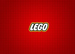 Napis Lego na czerwonym tle