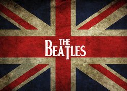Nazwa zespołu The Beatles na fladze Wielkiej Brytanii
