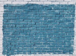 Niebieska ceglana ściana