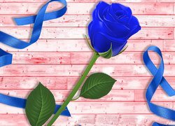 Niebieska graficzna róża