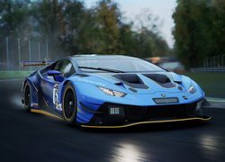 Niebieske Lamborghini Huracan GT3 z gry Assetto Corsa Competizione