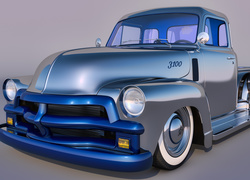 Niebieski Chevrolet 3100 Pickup z 1954 roku