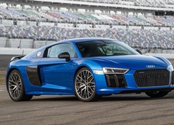 Niebieskie Audi R8 V10 Plus Coupé 5.2 FSI S Tronic Quattro rocznik 2016