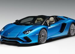 Niebieskie Lamborghini Aventador S Roadster 2018