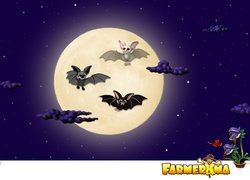 Nietoperze przy księżycu