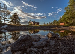 Norweskie Ringerike z jeziorem Vaeleren