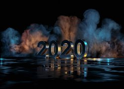 Nowy Rok, Cyfra, 2020, Dym