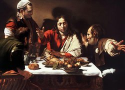 Malarstwo, Obraz, Michelangelo Caravaggio, Wieczerza w Emmaus