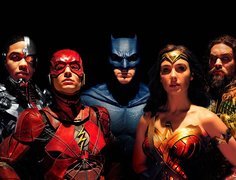 Film, Liga Sprawiedliwości - Justice League, Ray Fisher - Cyborg, Ben Affleck - Batman, Jason Momoa - Aquaman, Ezra Miller - Flash, Gal Gadot - Wonder Woman