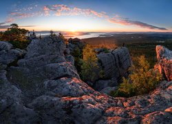 Skały, Drzewa, Ziemia Broumowska, Obszar Chronionego Krajobrazu Broumovsko, Czechy