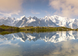 Jezioro, Cheserys, Góry, Alpy, Chamonix, Francja