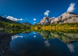 Odbicie w jeziorze Wedge Pond górskich szczytów