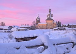 Zima, Domy, Cerkiew, Kimzha, Obwód archangielski, Rosja