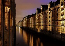Hamburg, Domy, Kanał, Woda, Niemcy
