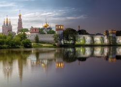 Rosja, Moskwa, Klasztor, Muzeum, Monaster Nowodziewiczy, Rzeka Moskwa, Kościół