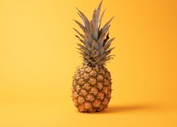 Ananas, Owoc, Żółte tło