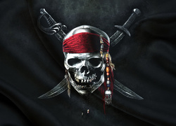 Ozdobna czaszka ze sztyletami z filmu Piraci z Karaibów