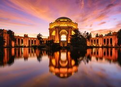 Zabytek, Pałac Sztuk Pięknych, Palace of Fine Arts, Jezioro, San Francisco, Kalifornia, Stany Zjednoczone