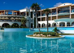Hotel, Atrium Prestige, Basen, Palmy, Lachania, Grecja