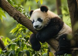 Panda, Drzewo, Konar, Grafika